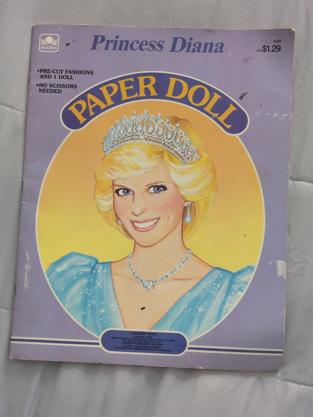 Princess Diana - Paper Doll Kit - Golden Book, 1985